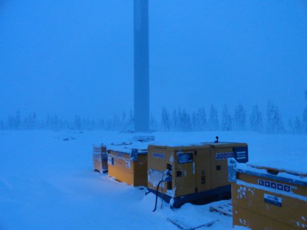 Finnland (Lappland) Windpark Joukhaisselkä 9 Anlagen